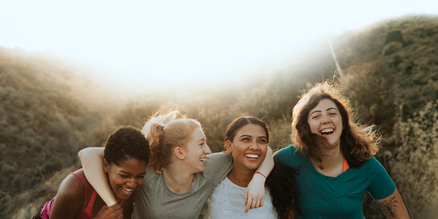 Group on outdoor hike